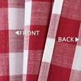 thumbnail image 5 of WhizMax 26"W x 45"L Kitchen Curtains Buffalo Plaid Checkered Cafe Curtains Light Filtering Bathroom Window Curtains, 2 Panels, Red White, 5 of 7