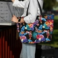 thumbnail image 4 of Wukai Tropical Palm Leaves Print Zipper Bag,large Beach Tote Bag,Waterproof Sandproof Bag,Grocery and Picnic Tote Travel Bag, 4 of 5