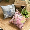 thumbnail image 5 of The HomeCentric Pillow Cover, Pink Cushion Covers, Colorful Birds Pillows Cover, Pillow Covers Pack of 2, 18x18 inch (45x45 cm) Square Silk Pillow Covers, Floral Pillow Covers, - Colorful Birdy, 5 of 12