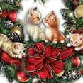 thumbnail image 5 of The Bradford Exchange Merry Mischief Makers Illuminated Always in Bloom Wreath with Kittens 22 Inches, 5 of 5