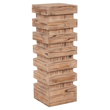 Elizabeth Austin Stepped Natural Wood Pedestal Plant Stand