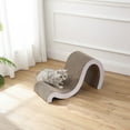 thumbnail image 3 of THE LICKER STORE Kona 27" Modern Cardboard Double-Sided Wave Cat Scratcher with Catnip, Cloud, CSR1013B, 3 of 7