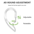 thumbnail image 4 of 2 Pairs Ear Hooks Compatible with AirPods 3rd Generation [Multi-Dimensional Adjustable] Accessories Compatible with AirPods Pro AirPods 3 2 1 Gen(Transparent), 4 of 6