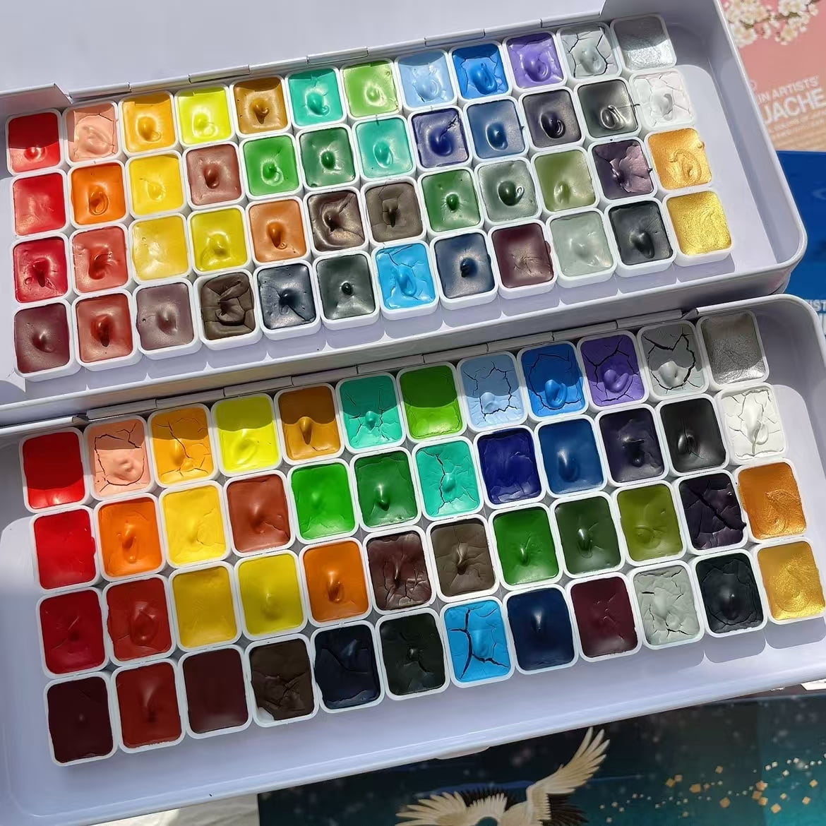 Holbein Irodori Artist Gouache, 4 Seasons (Spring, Summer, Autumn and Winter) 48color 1ml Dispensing Transparent Watercolor