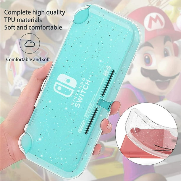 Étui à paillettes pour Nintendo Switch lite, protecteur à paillettes pour Switch  lite avec protecteur d'écran en verre trempé