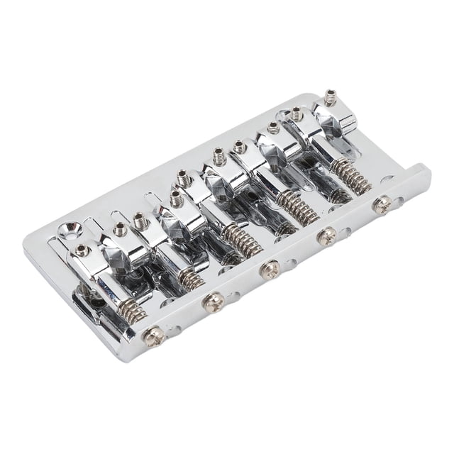 Bass Bridge Adjustable Saddles High Stability Zinc Alloy Material 5 String Electric Bass Replacement Bridge