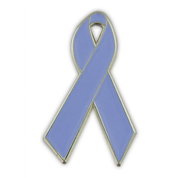 PinMart's Periwinkle Blue Awareness Ribbon Enamel Lapel Pin - Stomach Cancer and Eating Disorder Unisex Awareness Ribbon for Adults and Teens