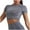 Navy, variant on Vetement Femme ete 2025 Women's Solid Color Yoga Tops With Polka Dots High Elasticity Compression Fitness Shirts Running Sports Bra Football Shirt Women Running Clothes Womens Tee Shirts Short M