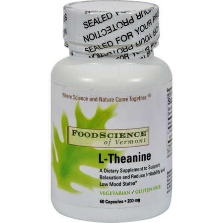FoodScience of Vermont L-Theanine - 200 mg - 60 Vegetarian Capsules