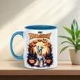 thumbnail image 4 of Mummy Schnauzer Happy Halloween with Pumpkins Bats Spooky Fun 11oz Accent Two-tone Mug Miniature Schnauzer Dog Lover Coffee Tea Cup - 00019, 4 of 5