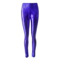 thumbnail image 4 of Ediodpoh Womens Leather Leggings High Waist Bright Shiny Pu Pants Streth Fit High Waisted Tights Blue_002 S, 4 of 6