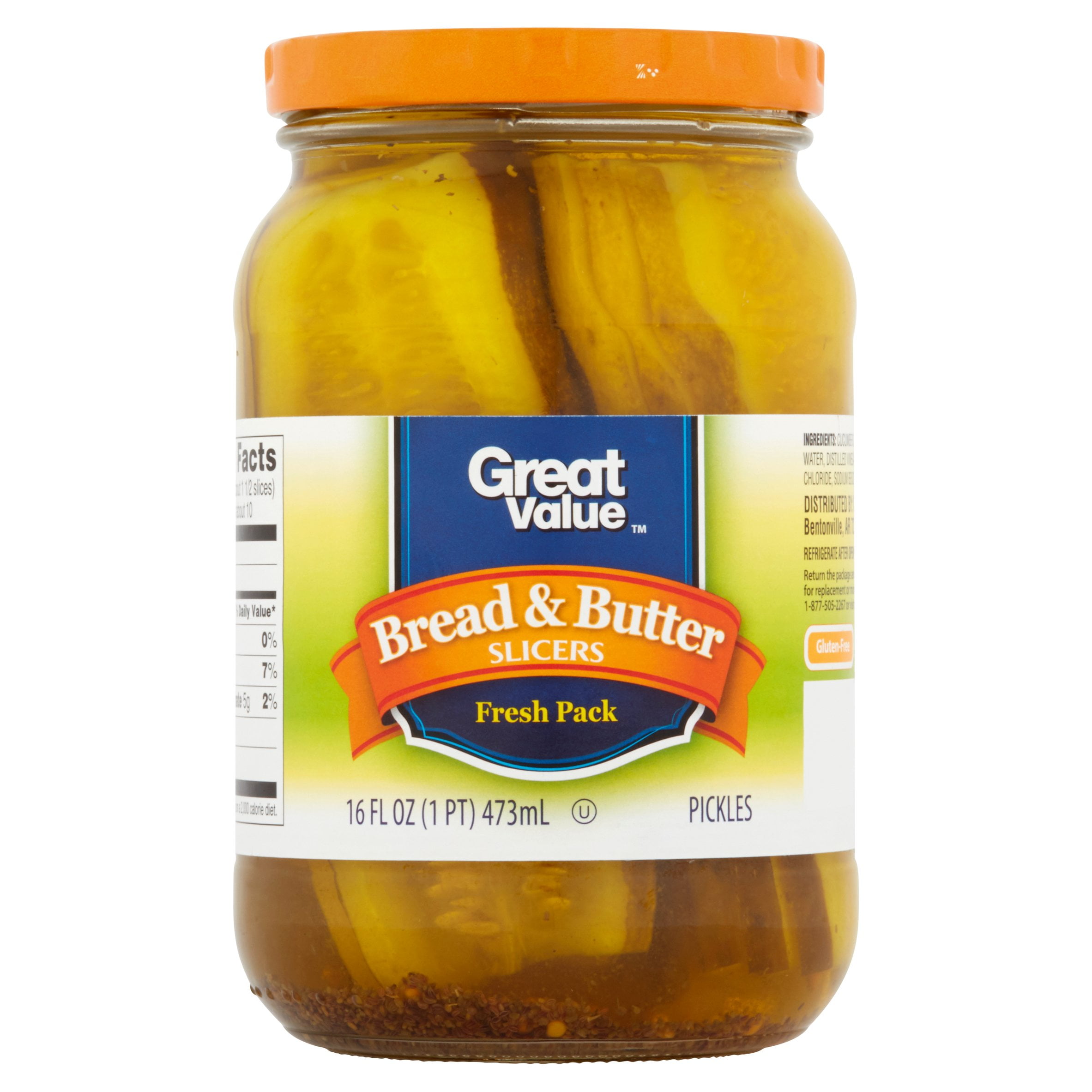 Great Value Bread & Butter Slicers Pickles, 16 fl oz by Wal-Mart Stores, Inc.