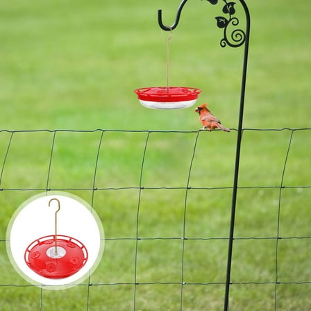 MLINS  Plastic Bird Feeder Saucer Hummingbird for outside Mini Perch Red