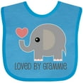 thumbnail image 3 of Inktastic Loved by Grammie Boys or Girls Baby Bib, 3 of 4