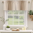 thumbnail image 2 of Khaki Ombre Curtain Valances for Windows, Kitchen Valance Window Treatments Panel 2 Pack, Modern Abstract Art Farmhouse Gradient Rod Pocket Short Curtains for Bathroom Bedroom 42 x 12 Inch, 2 of 8