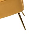 thumbnail image 4 of Cute Loveseat Sofa with Flower Shaped Back Design, Mustard, 4 of 10
