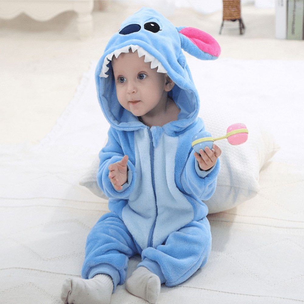Combinaison Bébé Mode Garçon Fille Costume Animal en Flanelle