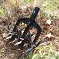thumbnail image 2 of Opvise Rotary Cultivator Tool Hand Held Garden Cultivator with Tines Portable Loosening Soil Versatile Garden Cultivator Rotary Tiller Black, 2 of 7