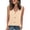 *Beige, variant on ClodeEU Women's Crochet Lace V Neck Sleeveless Button Blouse ,Solid Color Casual Tank Top Beige,Women's Plus L