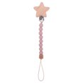 thumbnail image 1 of Cadena de silicona para chupete con cuentas, clip para chupete con forma de estrella de haya, embalaje para bebé, patrón de haya, cadena anticaída para chupete de haya, 1 of 6