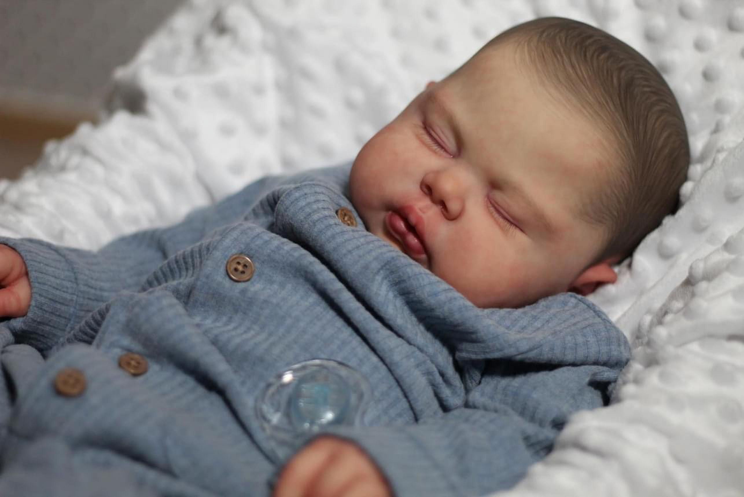 Lifelike Reborn Baby Dolls 24 inch Real Baby Feeling Realistic Newborn Baby Dolls Cloth Body Vinyl Limbs with Complete Accessories for 3+ Years Old Kids