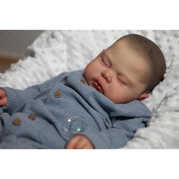 24 inch Lifelike Reborn Baby Dolls Soft Cloth Body Real Life Baby Dolls,Feeling Realistic Newborn Baby with Complete Accessories for Age 3 