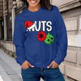thumbnail image 2 of SOMOWI Chandails en Molleton de la Saint-Valentin pour Femmes Couples Assortis Chandail Sans Capuche Festif Col Rond Vacances Famille Bleu Graphique Automne Tops TG, 2 of 4