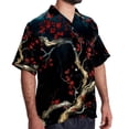 thumbnail image 2 of Tree Men's Casual Printed Button Down Short Sleeve Beach Shirts, 2 of 6