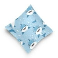 thumbnail image 5 of Cartoon Shark Throw Pillow Covers Couch Pillowcases Decor for Bed Sofa 18" x 18", 5 of 7