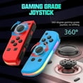 thumbnail image 3 of Manettes pour Nintendo Switch, Remplacement pour Manette Switch avec Led Rgb, Turbo Réglable & Vibration, Bleu/rouge, 3 of 4