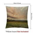 thumbnail image 4 of nygtbtfer Decorative Square Throw Pillow Cover Scenery View Lanscape Sunset Scape Nature Clouds Autumn Natural Sky Morning Textures Plant Land Cushion Pillowcase Decorations for Car Bed  22x22in, 4 of 7