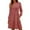 Pink, variant on Tdoqot Womens Cotton Dresses with Pockets- Ruffle Long Sleeve Stretch Casual Midi Dress Spring Dresses Green
