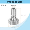 thumbnail image 2 of 2Pcs Lamp Turn Knob On/Off Brass Light Switch Knob Lamp Knob Lamp Switch Extension 19mm Length for Lamp Socket Switch, Silver, 2 of 6