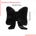 thumbnail image 2 of Topboutique Bow Throw Pillow Plush Pillow Soft Plush Cushion Cute Bow Shaped Pillow Decorative Pillow Bow Pillows for Couch Bed Living Room Car Home Decor,1 Pc Black,15*12.6 inch(38*32 cm), 2 of 8