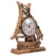 thumbnail image 3 of Reloj despertador con escultura de velero, reloj despertador Retro de lujo, novedad, reloj de escritorio de mesa, 3 of 5