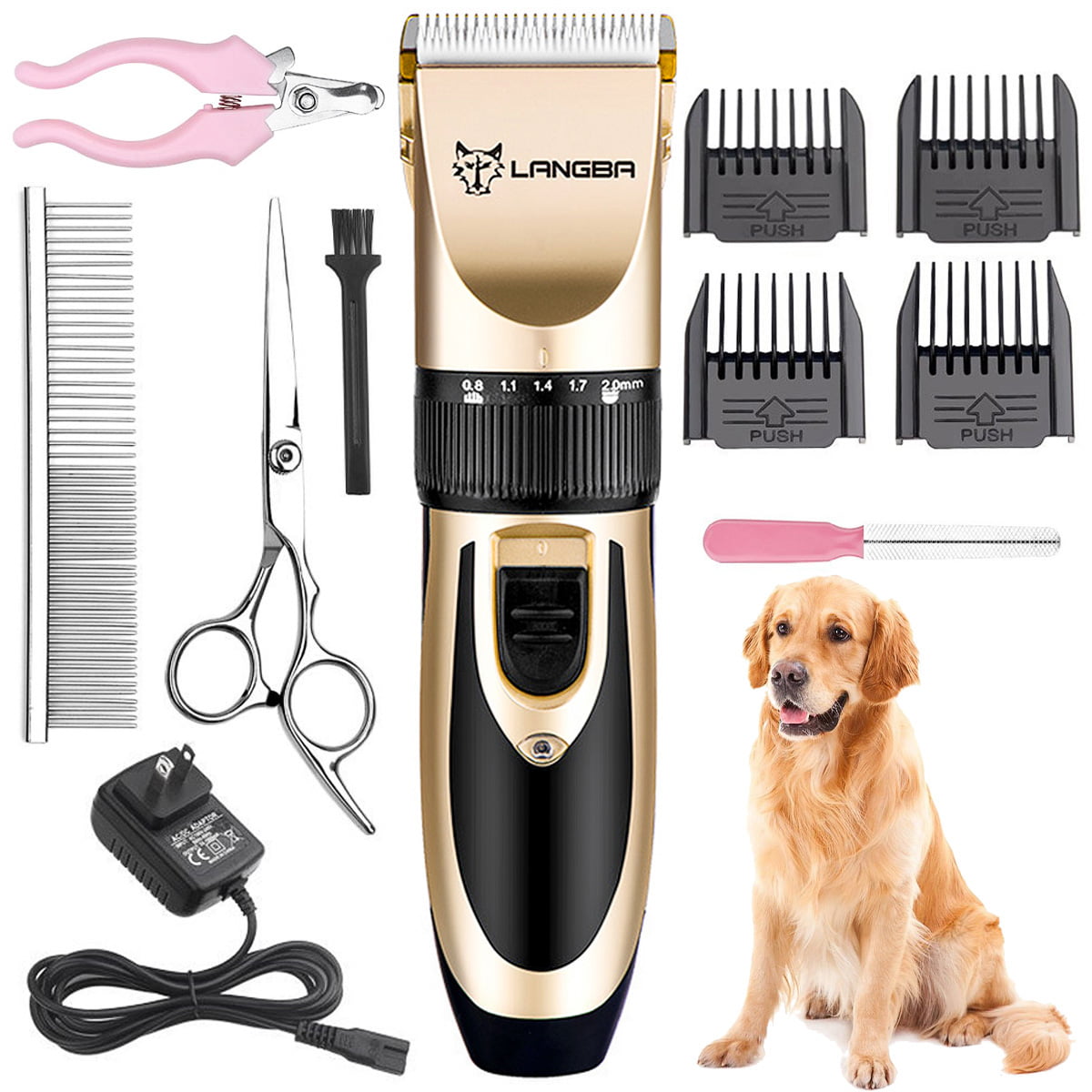 Professional Quiet Mute USB Charge Electric Pet Clipper Shaver 