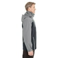 thumbnail image 2 of North End NE700 Hardshell Coat Men's Embark Interactive Colorblock Shell with Reflective Printed Panels, M, BLK/ GRP/ GRP, 2 of 3
