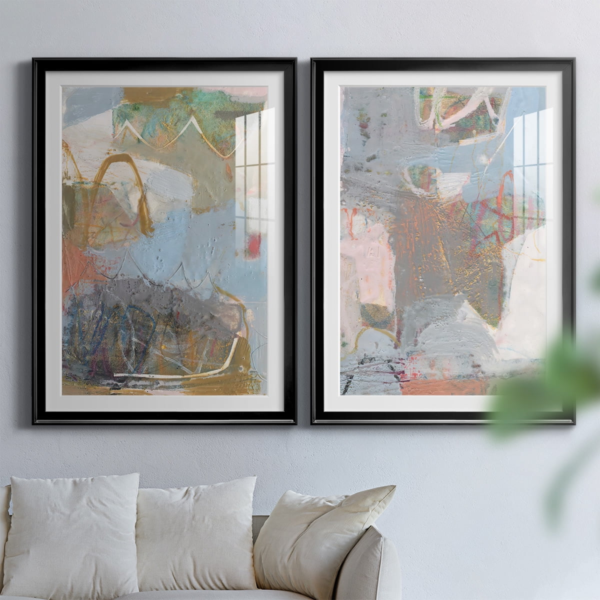 Wexford Home Minim I Premium Framed Print, 18.5" x 24.5" - Ready to Hang, Black (Set of 2)