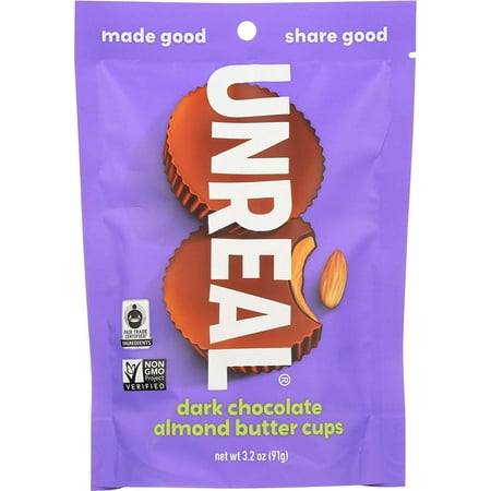 Dark Chocolate Almond Butter Cups | Vegan, Gluten Free, Less Sugar | 6 Bags, UNREAL is on a mission to build a world where you don't have to be afraid of your food.., By (Best Way To Have Almonds)