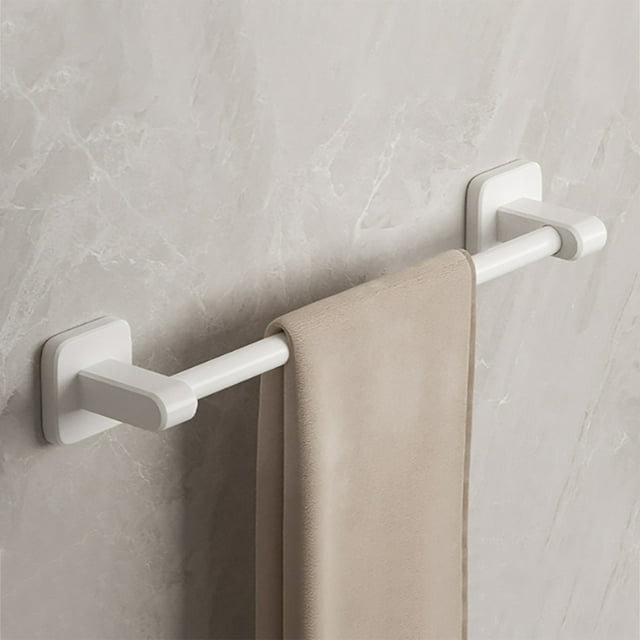 SIfdSeng Towel Rack Bathroom Non Perforated Suction Cup Wall Mounted Space Aluminum Storage Rack Toilet Storage Bathroom Single Pole Towel Rod Show Rack Ornament Organizer