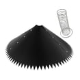 thumbnail image 4 of 3 Piezas Deflector Montado en Poste Cubierta de Protección Escudo Y Bafle para Aves Material de PVC Y Metal Duradero Adecuado para Patios Y Patios, 4 of 9