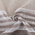 thumbnail image 4 of HA-EMORE Sheer Kitchen Window Curtains, Splicing Striped Design Bathroom Window Curtain Yarn Dyed Boucle Linen Textured Farmhouse Half Window Kitchen Cafe Curtains, 27"W, Set of 2, 4 of 7