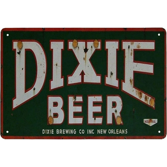 Dixie Beer New Orleans Bar Pub Happy Hour Mancave Rustic Metal Sign Size: 8 x 12 Inch