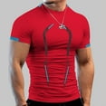 thumbnail image 2 of Sngxgn Mens T-Shirt for Men Short Sleeves Men's t-Shirt Crew T-Shirt Crewneck Tee(Red,XXL), 2 of 4