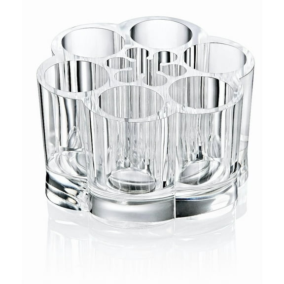 Boxup Makeup Organizer - Daisy Shape Lipstick Holder And Skin Care Desk Accessories, Cute Small Beauty Cosmetics Table Organizers For Women & Teen Girls, Pretty Lip Stick Gloss Storage Stand