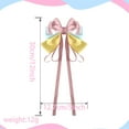 thumbnail image 2 of JoyBowie 4pcs 12 Inch Pastel Satin Hair Bows for Girls, 5 Inch Ribbon Clips for Kids Party Daily Hairstyles, 2 of 10