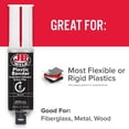 thumbnail image 6 of J-B Weld Plasticbonder Black Syringe Epoxy Adhesive 25 ml, 6 of 10