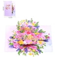 thumbnail image 1 of Tarjeta emergente 3D premium hecha a mano con flores para cumpleaños para mujeres con feliz cumpleaños, ramo, tarjeta de regalo con tarjeta de nota y sobre para esposa, novia, madre, hermana, abuela, 1 of 8