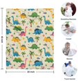 thumbnail image 4 of Beige Toned Dinosaur and Palm Tree Pattern Blanket,Comfortable Soft Lamb Wool Throw Blanket,All Season,Warm Lightweight Blankets for Sofa Bed Couch Living Room Chair,30"x40", 4 of 4