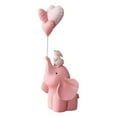 thumbnail image 1 of GROWTH TANK Statue d'Éléphant, Collection d'Affichage Polyvalente Sculpture Décorative en Résine Rose, 1 of 9
